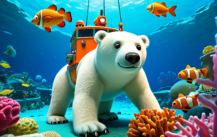 **

Prompt: "Octonauts' Captain Barnacles, a polar bear, confidently leading a team through a coral reef, exclaiming 'Let's do this!'" Vibrant colors, underwater scene, GUP vehicles in the background. Focus on adventure and exploration.

**