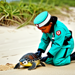 **

"Peso the penguin, fully clothed in his Octonauts medic uniform, tending to a small, injured sea turtle on a sandy beach, appropriate attire, safe for work, perfect anatomy, well-formed hands, natural proportions, soft lighting, family-friendly illustration, heartwarming scene, appropriate content, professional quality."

**