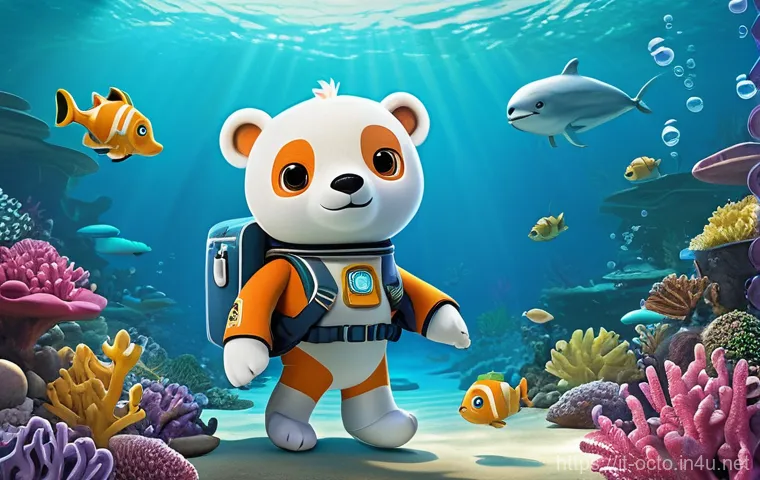 옥토넛 캐릭터성향 심층 분석 - **Prompt 1: Captain Barnacles' Brave Rescue**
"An underwater scene depicting Captain Barnacles, ...