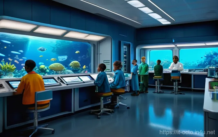 옥토넛 기지 건축 설계 비하인드 - **Prompt 1: The Octopod Base in Harmony with the Ocean**
    "An aerial wide shot of the futuristic ...