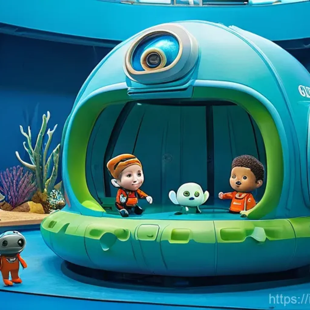 옥토넛 관련 공식 팬 이벤트 - **Prompt 1: Immersive Octonauts Underwater Mission**
    "A group of diverse children, aged 5-10, ar...