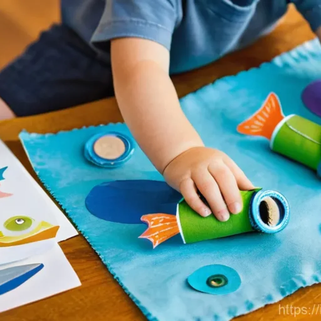 옥토넛 해양 구조 활동 재현 - **DIY Marine Explorer Kit Creation:**
    A vibrant, sunlit close-up shot of three diverse children ...