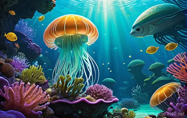 옥토넛 팬 메이드 콘텐츠 소개 - **Prompt 1: "The Grand Discovery of the Lumina-Reef"**
A vibrant, high-definition digital illust...