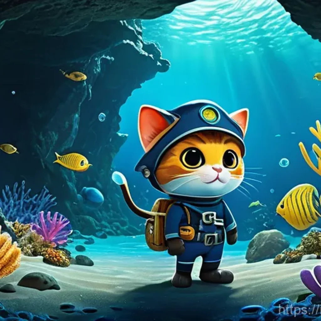 옥토넛 퀘이지의 탐험가적인 면모 - **Prompt 1: Kwazii's Daring Underwater Discovery**
    "A vibrant, high-definition illustration of K...