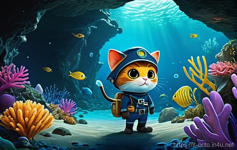 옥토넛 퀘이지의 탐험가적인 면모 - **Prompt 1: Kwazii's Daring Underwater Discovery**
"A vibrant, high-definition illustration of K...