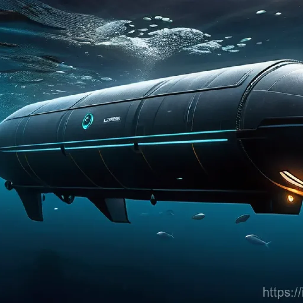 옥토넛과 실제 탐험대의 차이점 - **Prompt:** A highly detailed, realistic illustration of an advanced Autonomous Underwater Vehicle (...