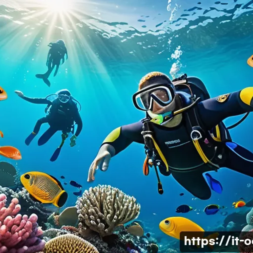옥토넛 주요 에피소드의 교훈 - A vibrant underwater scene featuring diverse cartoon-style sea creatures and a group of friendly exp...