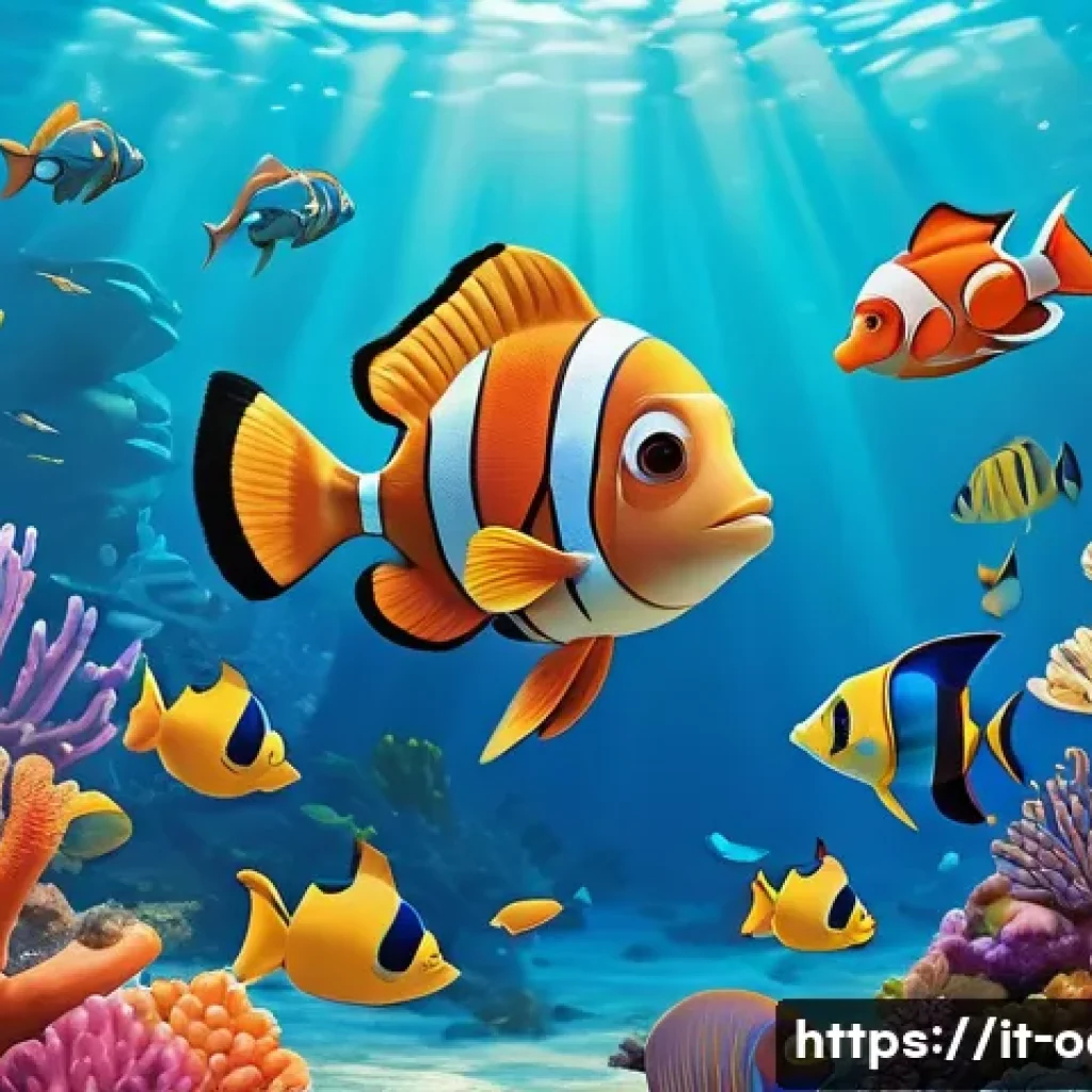 옥토넛 스핀오프 시리즈 정보 - A vibrant underwater scene featuring secondary characters from a children’s animated ocean adventure...