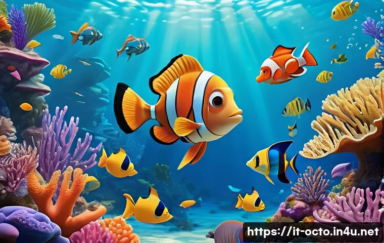 옥토넛 스핀오프 시리즈 정보 - A vibrant underwater scene featuring secondary characters from a children’s animated ocean adventure...