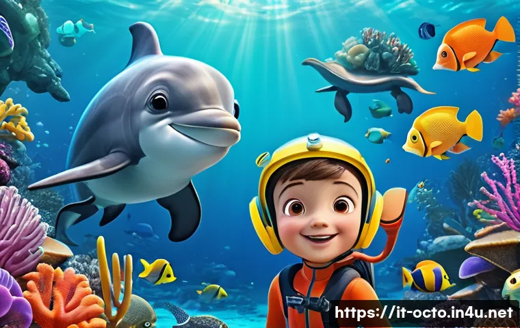옥토넛과 유사한 콘텐츠 추천 - A vibrant underwater scene featuring animated characters from a children’s series exploring a colorf...