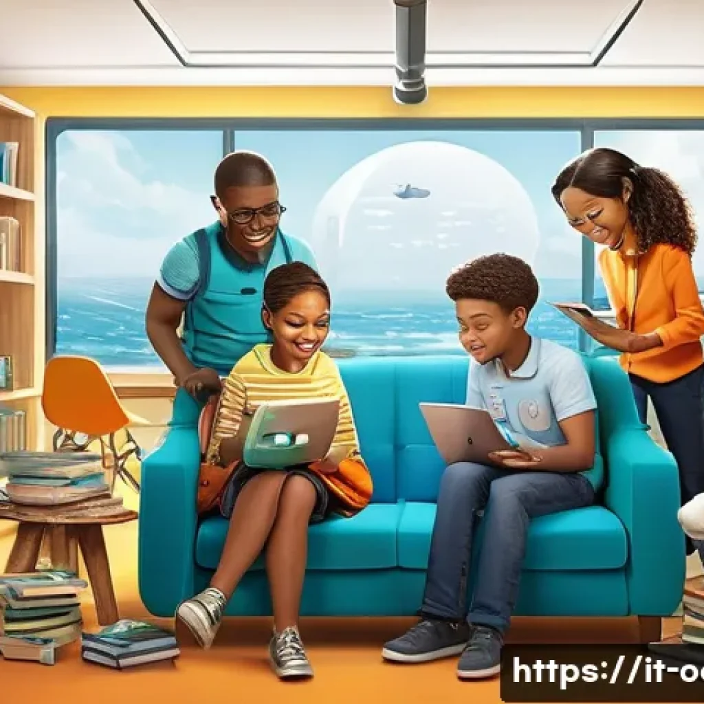옥토넛 팬덤의 독특한 문화 - A vibrant fan art scene depicting a diverse group of artists of various ages collaborating in a cozy...